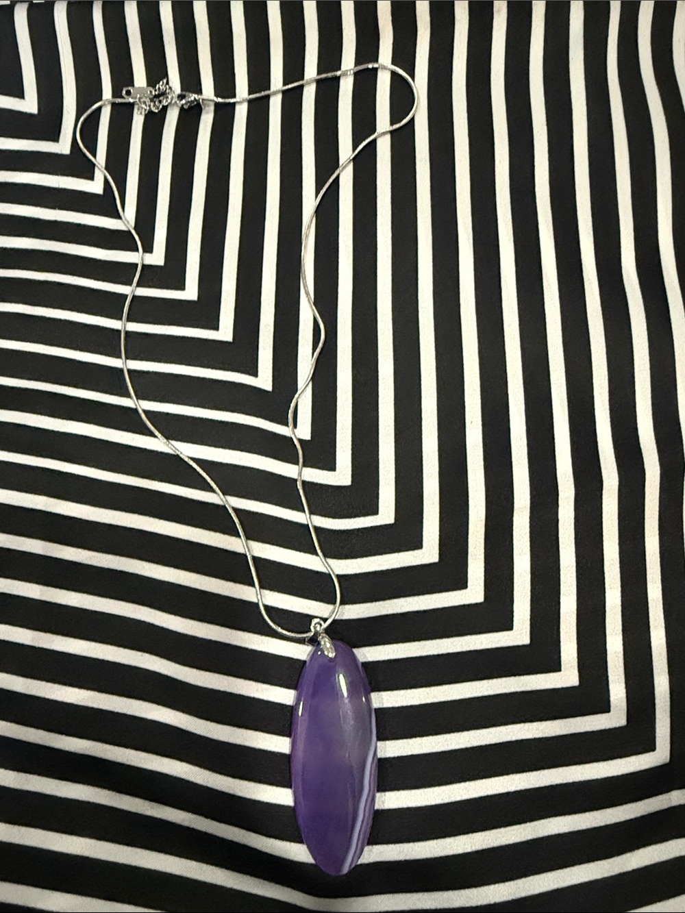 Elegant Purple stone Pendant Necklace - Women's Jewelry